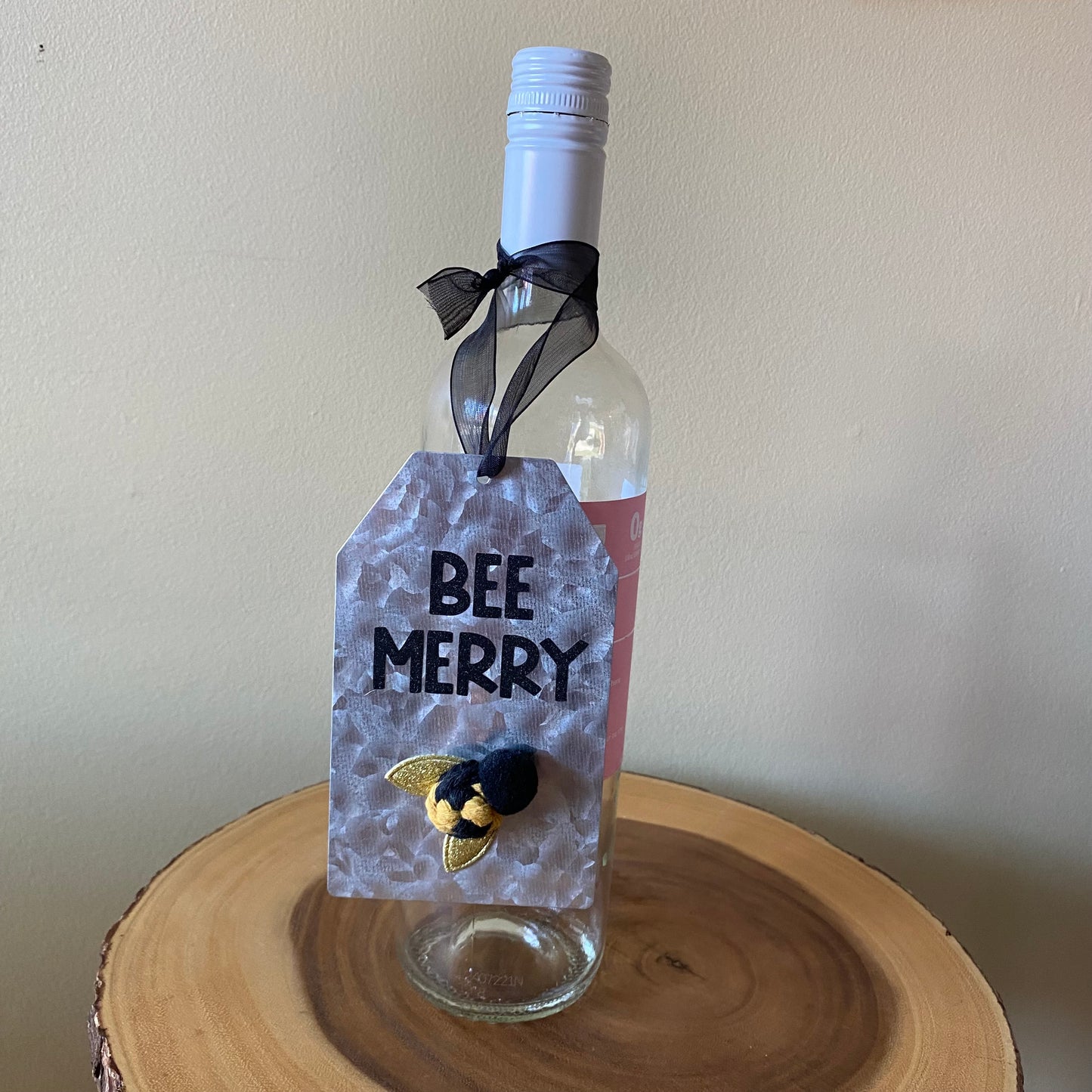 Metal Tag Ornament (Bee Merry)