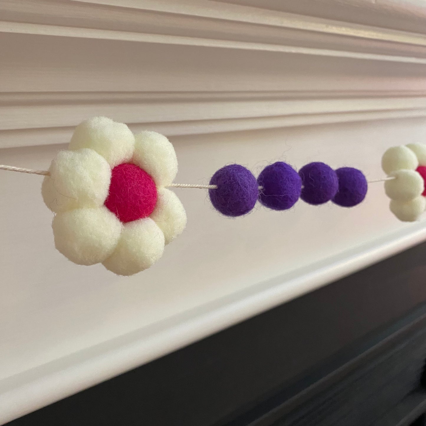 Bright Pink and Purple Flower Garland