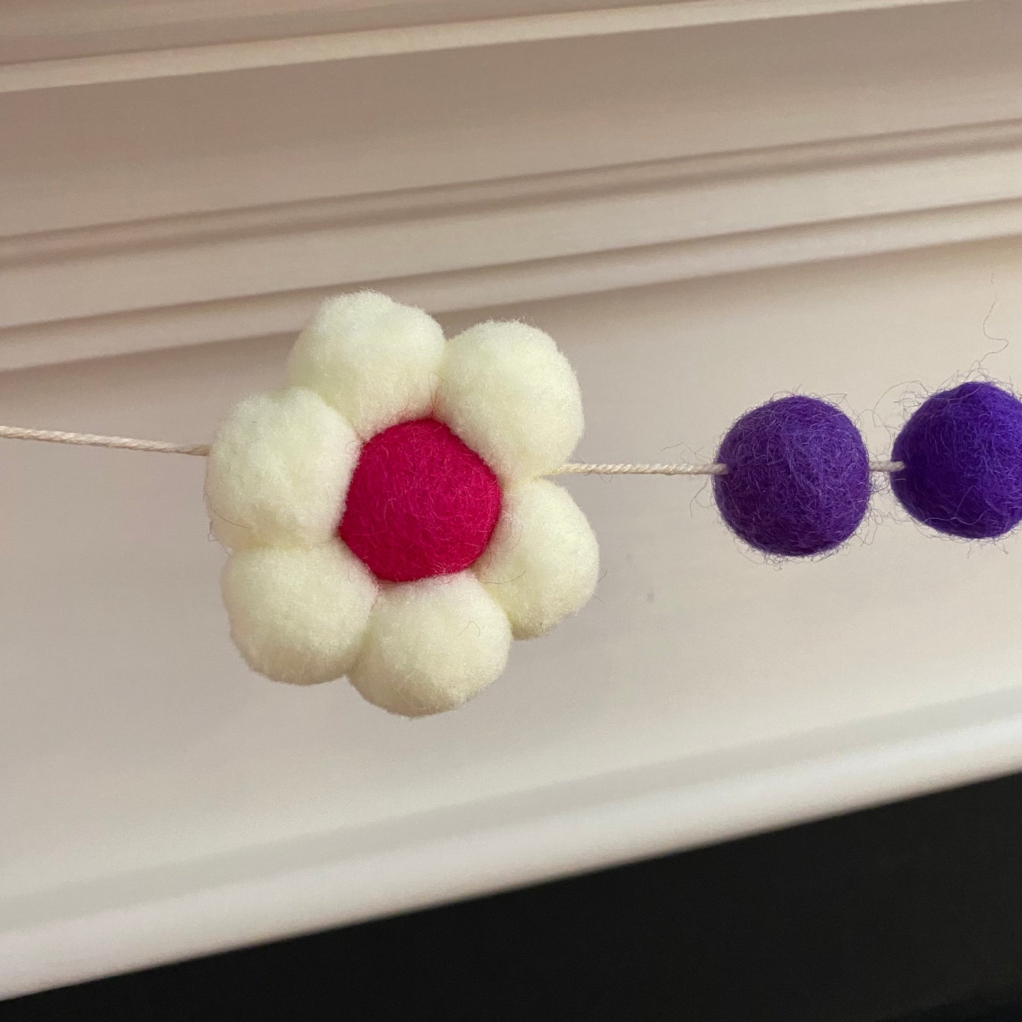 Bright Pink and Purple Flower Garland