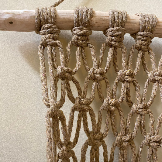 Macrame Wall Plant Hanger (Recycled Cotton String)
