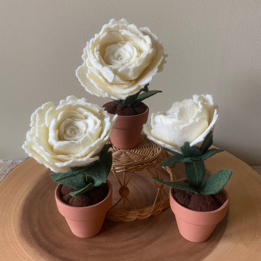 Peony: November Birth Month Felt Flower