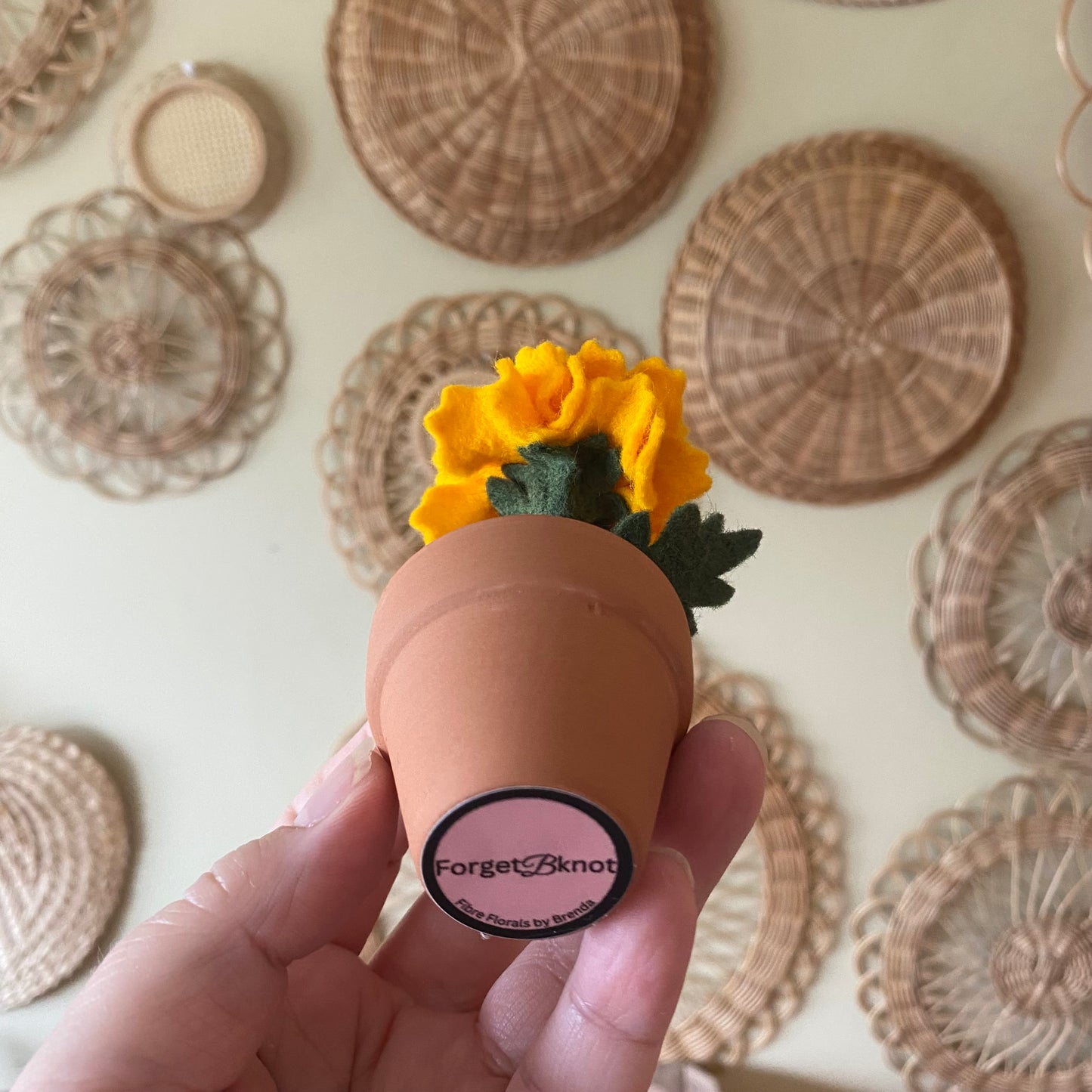 Marigold: October Birth Month Felt Flower
