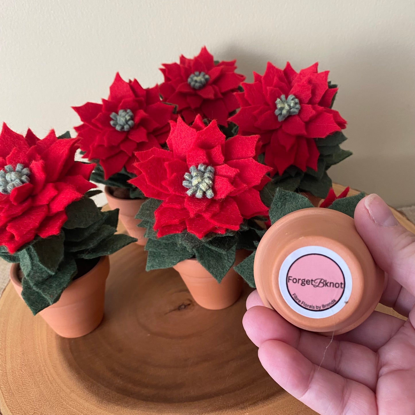 Holiday Felt Poinsettia