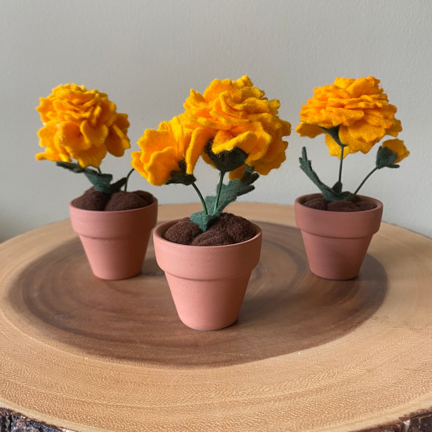 Marigold: October Birth Month Felt Flower