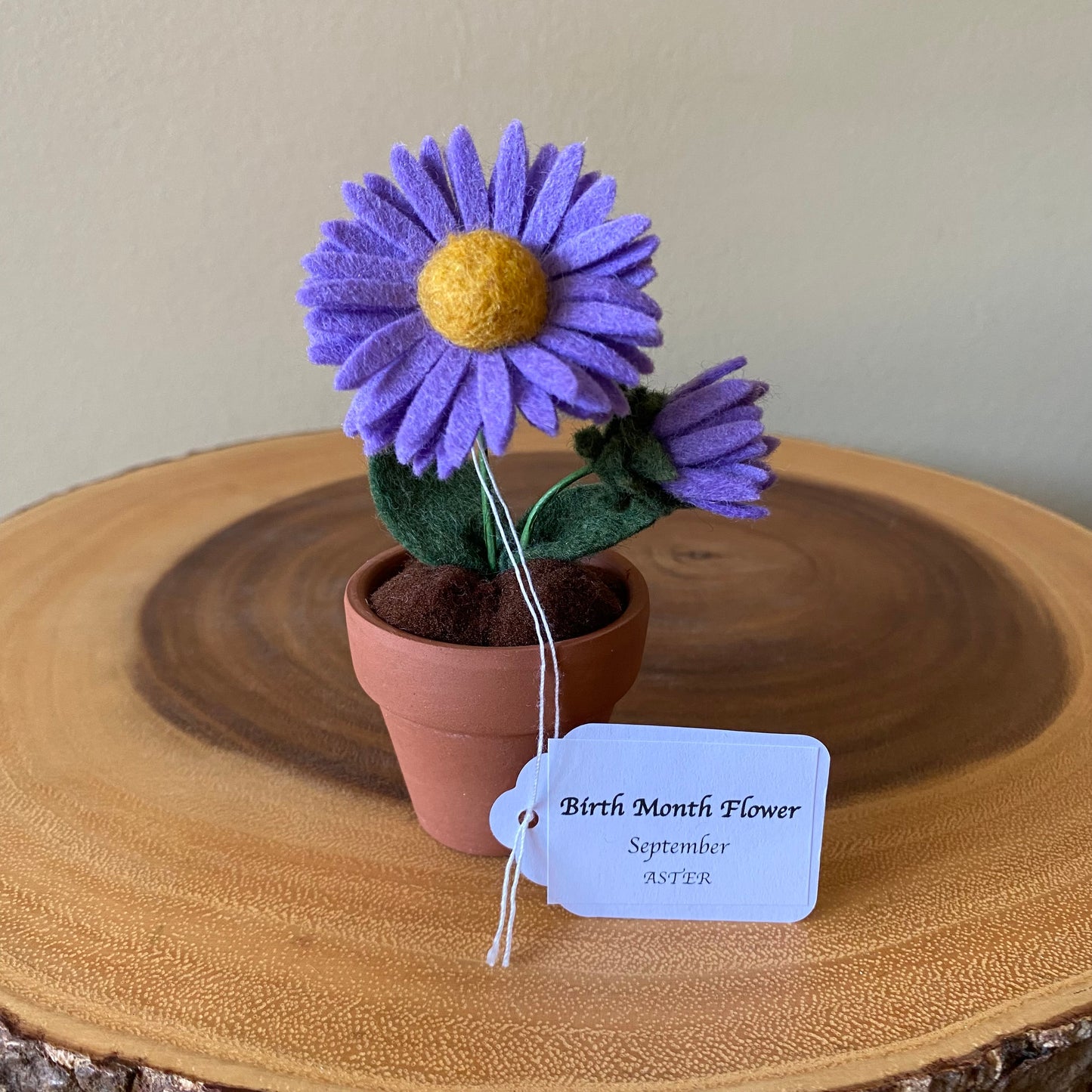 Aster: September Birth Month Felt Flower