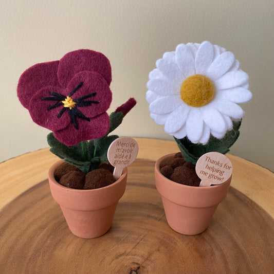 “Thanks for Helping me Grow” Forever Felt Flower