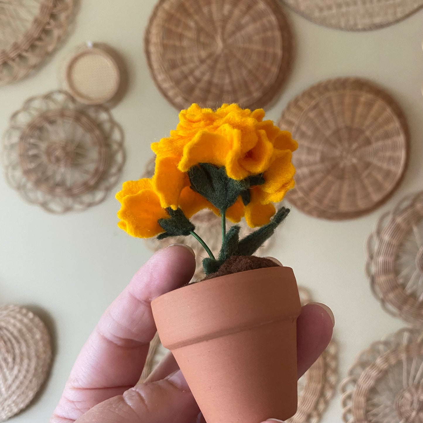 Marigold: October Birth Month Felt Flower