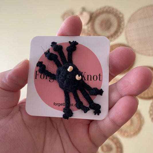 Plant Charm/Magnet - Little Black Spider