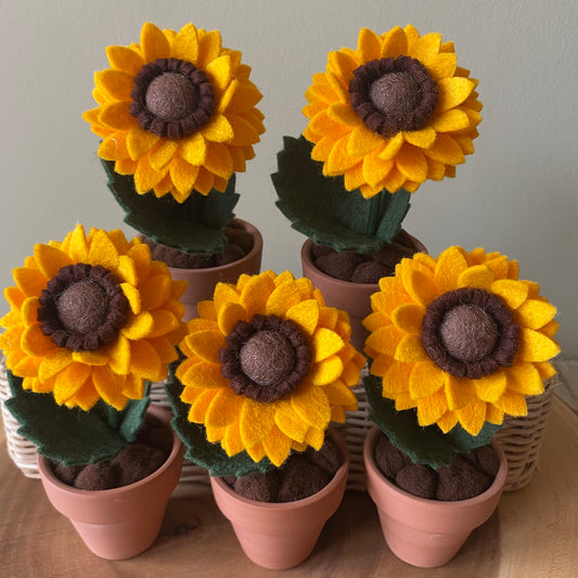 Sunflower Forever Felt Flower