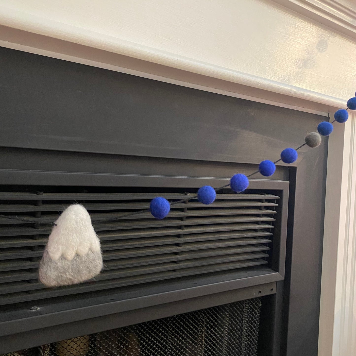 Dark Blue Mountain Felt Garland