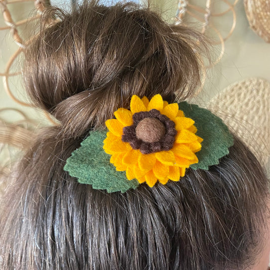 Felt Flower Hair Clip