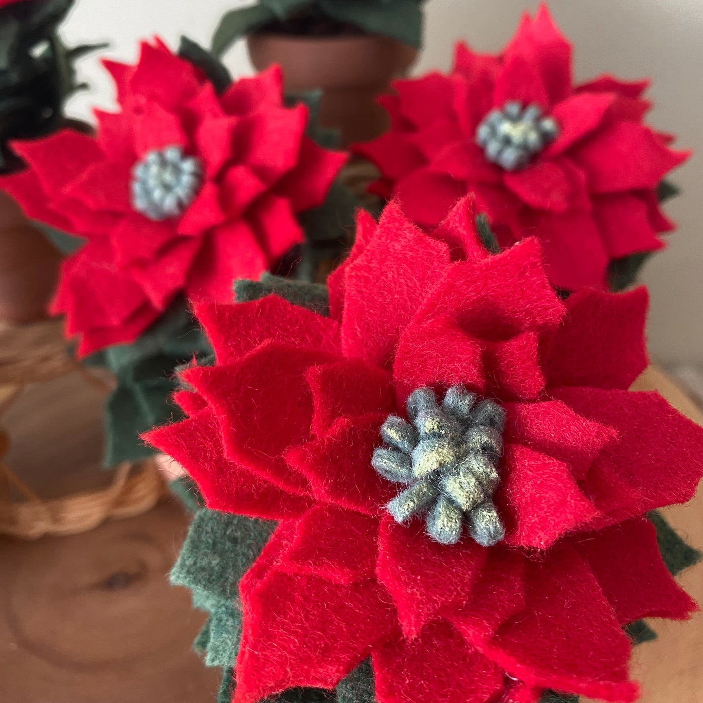 Holiday Felt Poinsettia