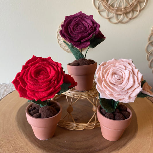 Rose: June Birth Month Felt Flower