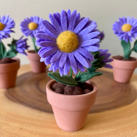 Aster: September Birth Month Felt Flower