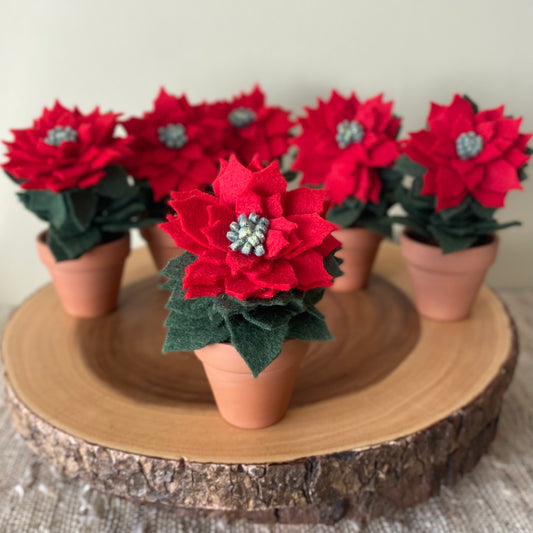 Holiday Felt Poinsettia