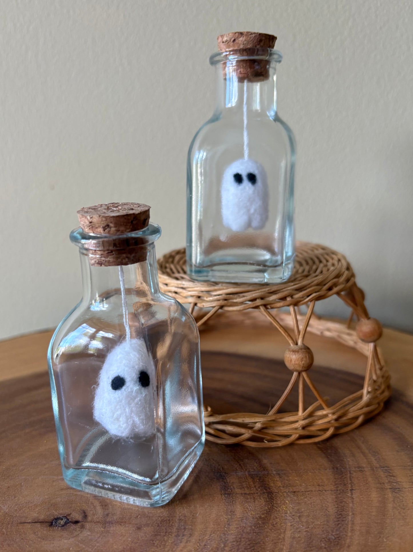 Boo Bottle- Felted Ghost