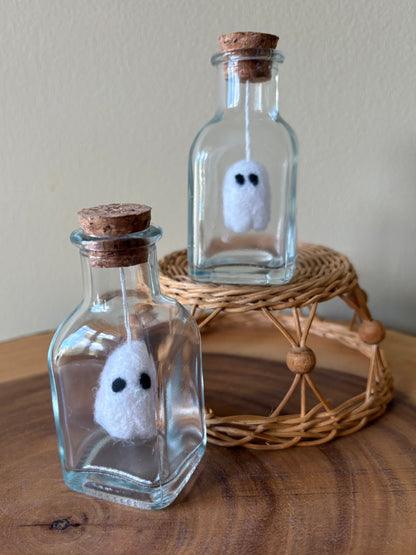 Boo Bottle- Felted Ghost