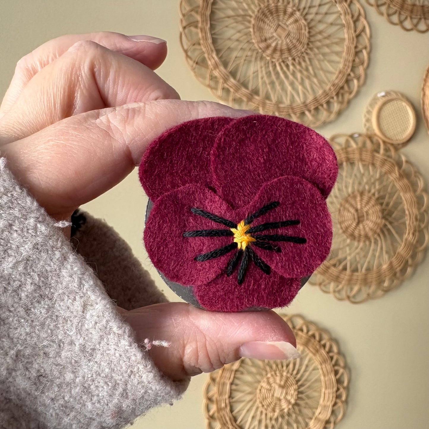 Felt Flower Magnet