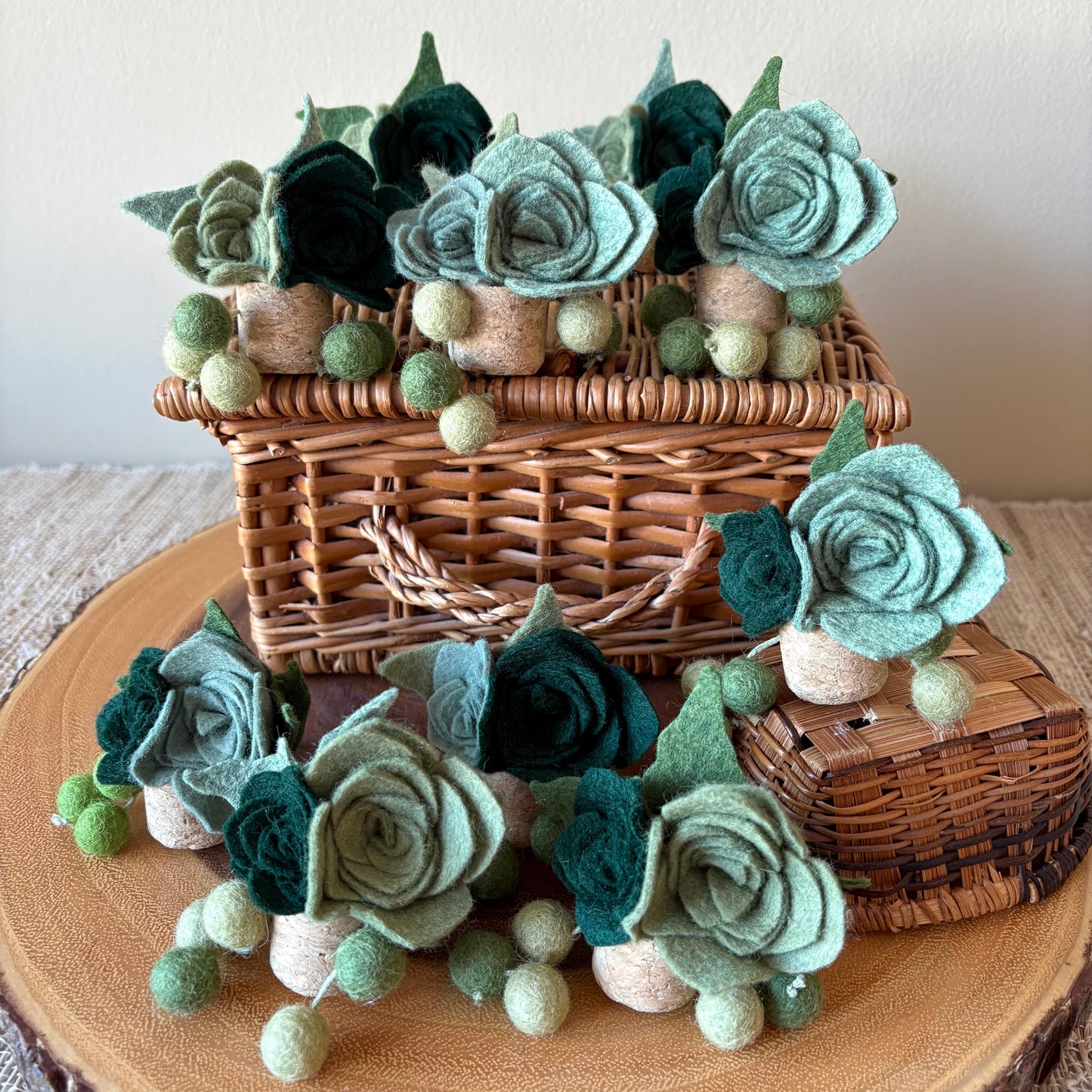 Car Vent Essential Oil Diffuser- Felt Succulent