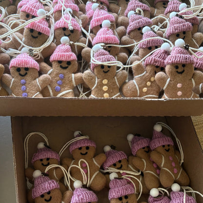 Felted Gingerbread Person Ornament