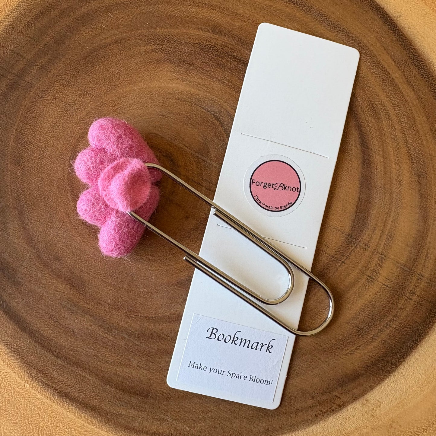 Bookmark- Felt Hearts and Oversized Metal Clip