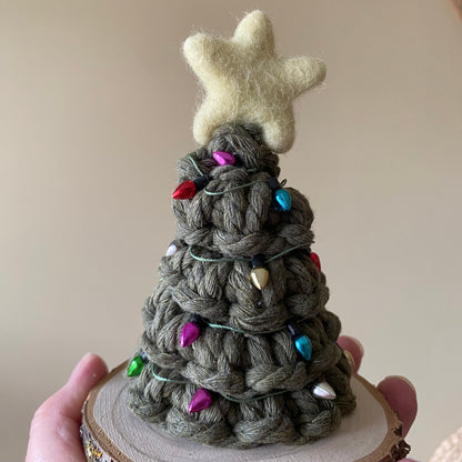 Macrame Christmas Tree (no working lights)
