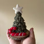Macrame Tree with Felted Candy Cane