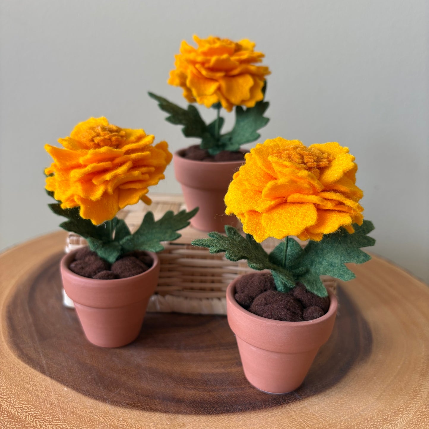 Marigold: October Birth Month Felt Flower