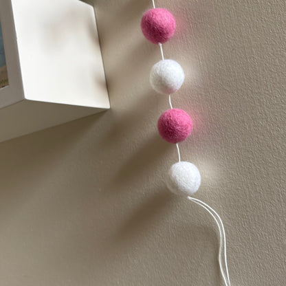 Felt Pink Gingerbread Garland