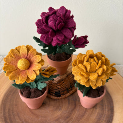 Chrysanthemum: November Birth Month Felt Flower