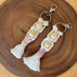 Macrame & Wooden Bead Keychain/ Bag Charm