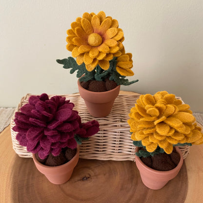 “Happy Fall” mini Felt Flowers