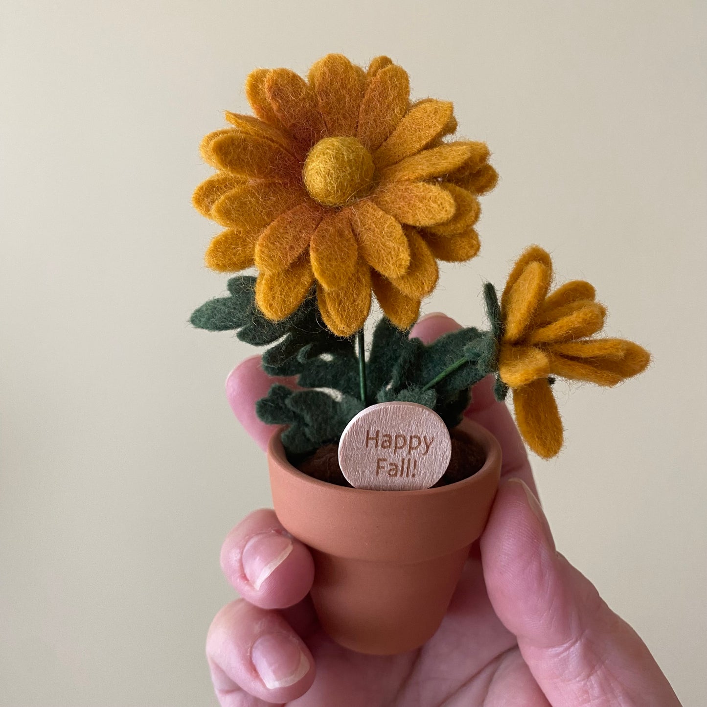 “Happy Fall” mini Felt Flowers