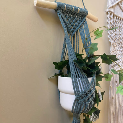 Macrame Wall Plant Hanger Style 2 (Recycled Cotton String)
