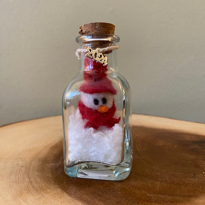 Jar-Felted Snowman