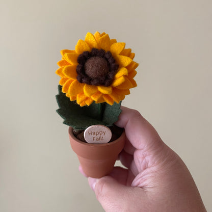 “Happy Fall” mini Felt Flowers