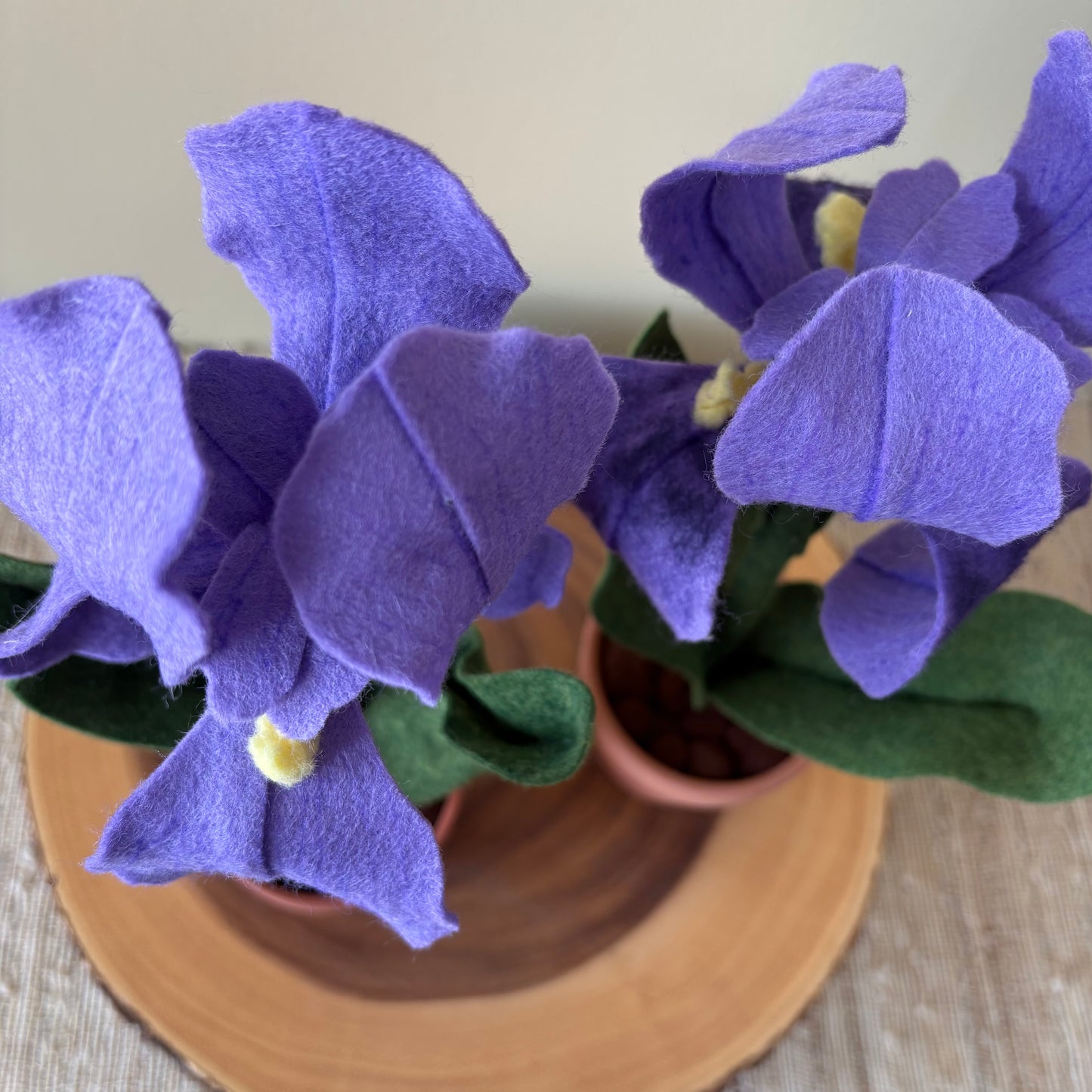 Felt Iris in Purple or Blue