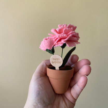 “Happy Birthday” Forever Felt Flower