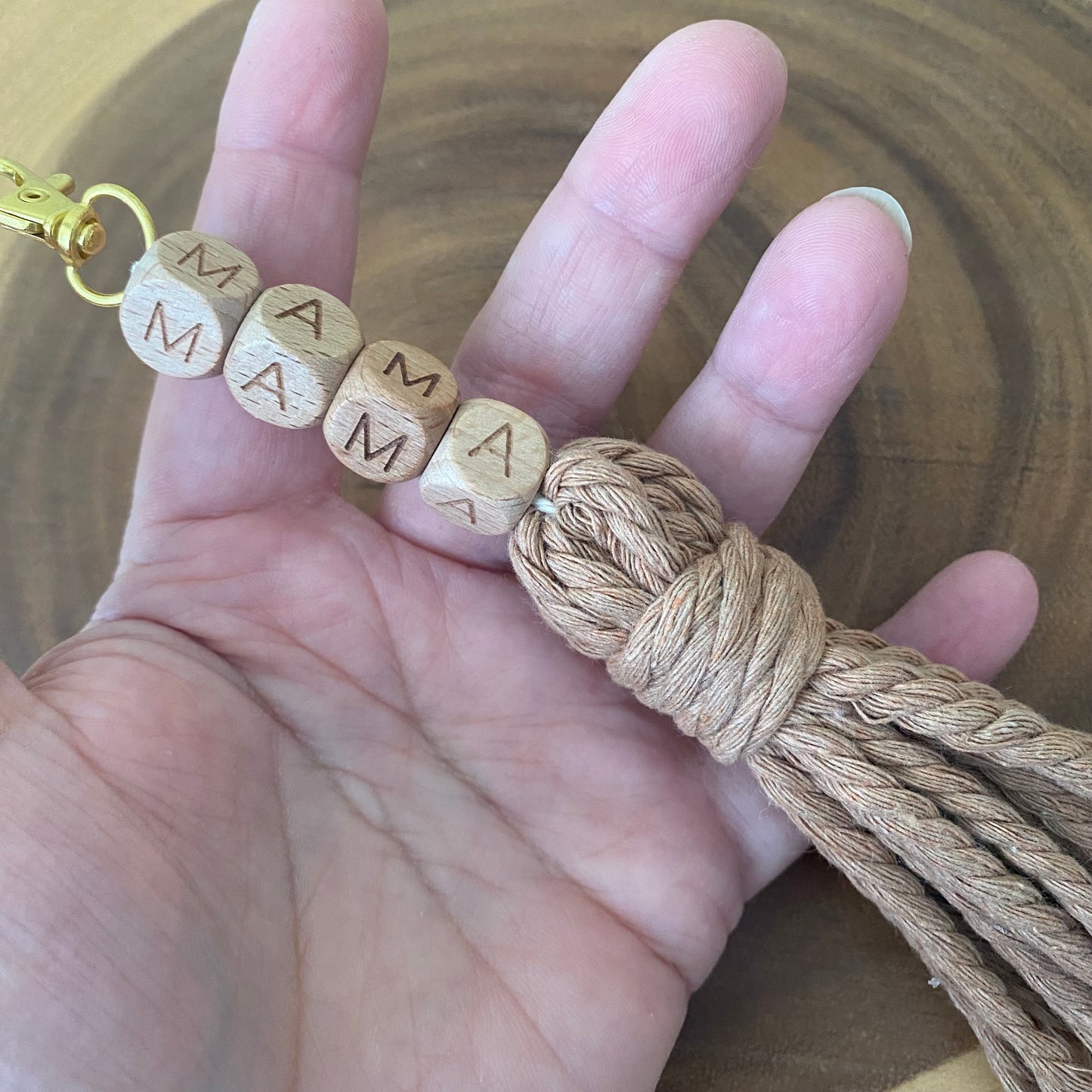 MAMA Macrame Tassel Keychain/Bag Charm
