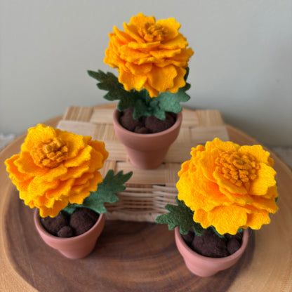 Marigold: October Birth Month Felt Flower