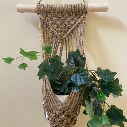Macrame Wall Plant Hanger Style 2 (Recycled Cotton String)