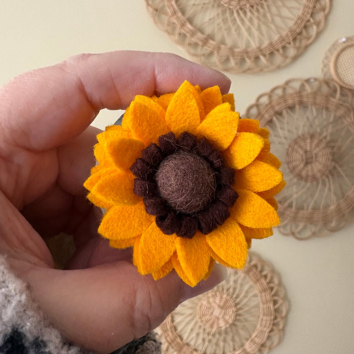 Felt Flower Magnet