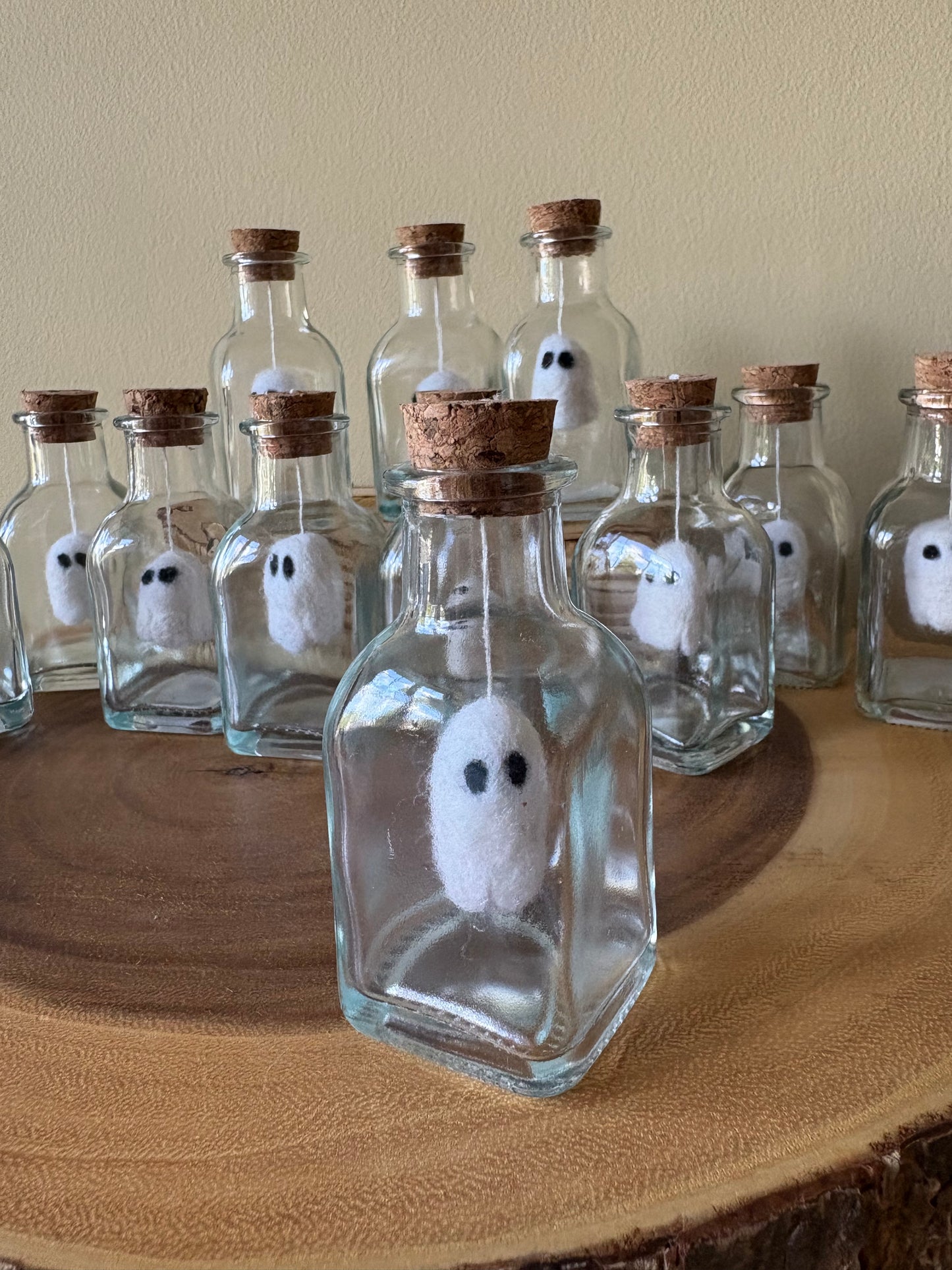 Boo Bottle- Felted Ghost