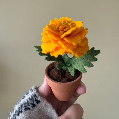 Marigold: October Birth Month Felt Flower