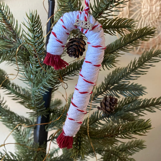 Macrame Candy Cane