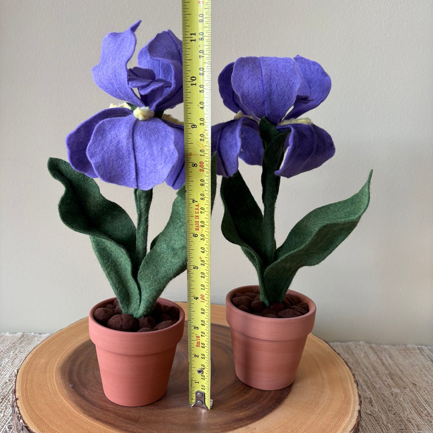 Felt Iris in Purple or Blue
