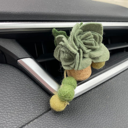 Car Vent Essential Oil Diffuser- Felt Succulent