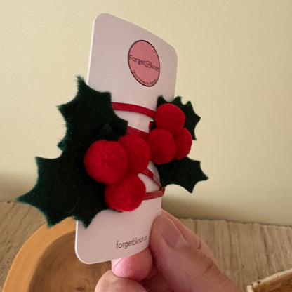 Holiday Holly Hair Clips