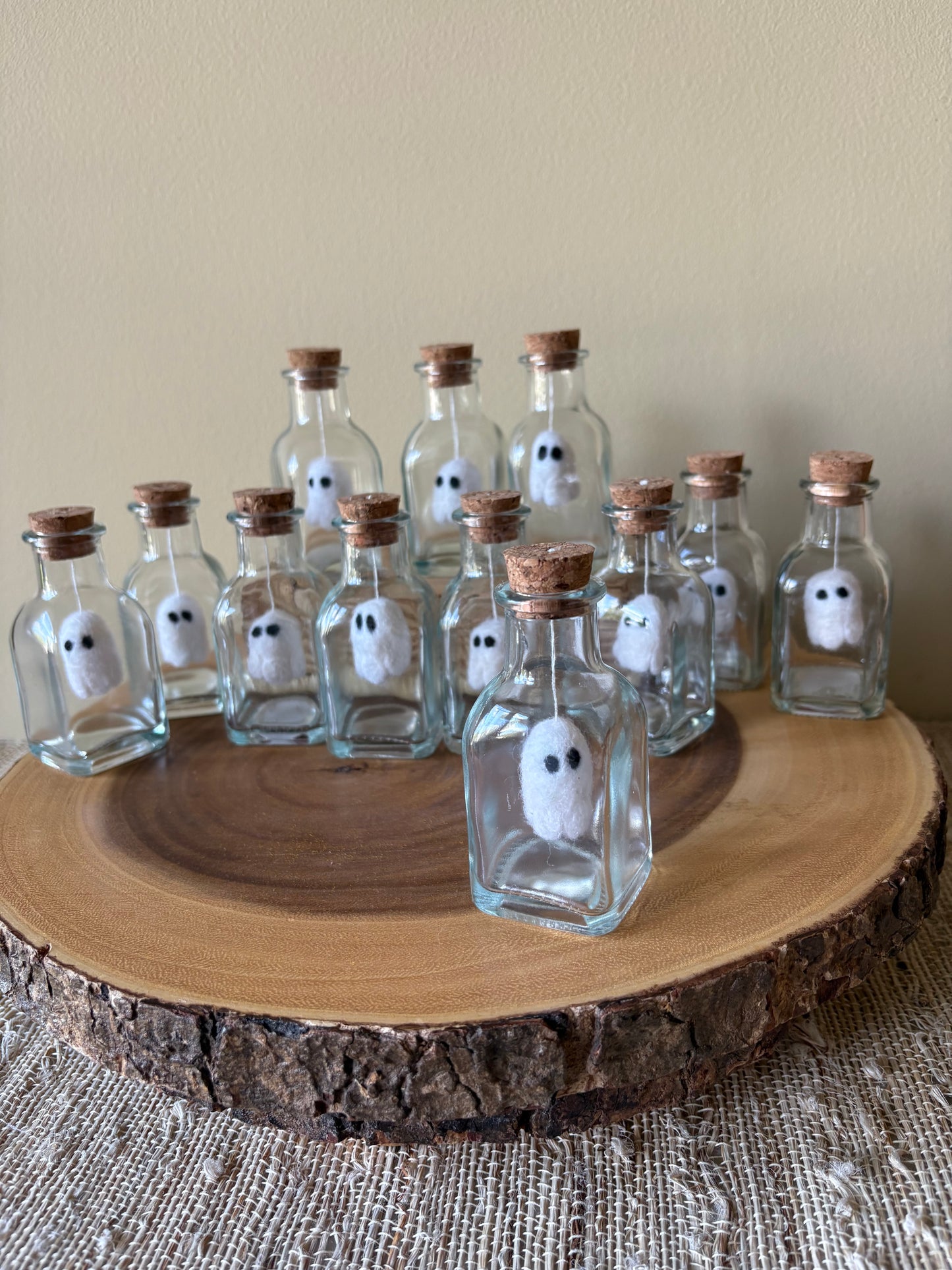 Boo Bottle- Felted Ghost