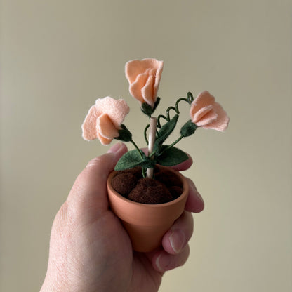 Sweet Pea: April Birth Month Felt Flower